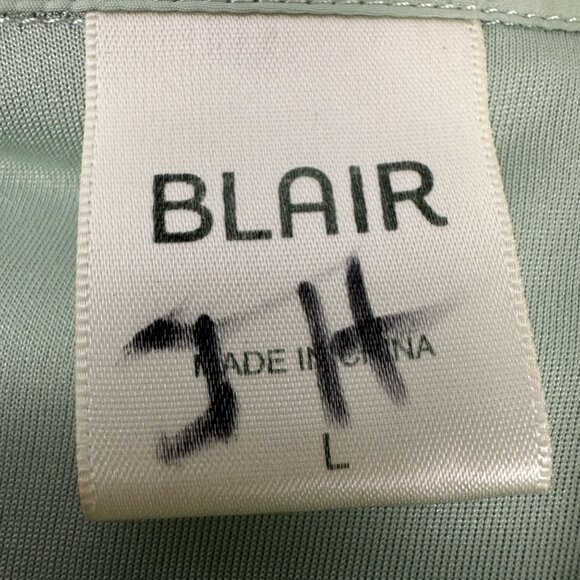 Blair Womens Light Green Button-Up Long Sleeve Polyester Jacket L - Picture 3 of 4